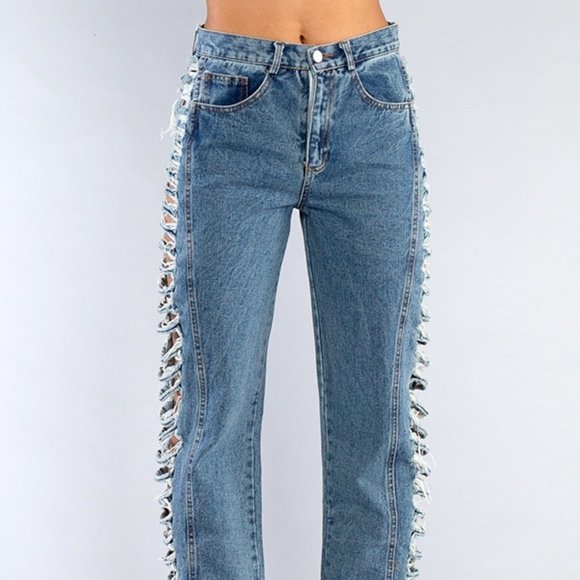 Distressed Ripped Demin Jeans - Picture 2 of 16